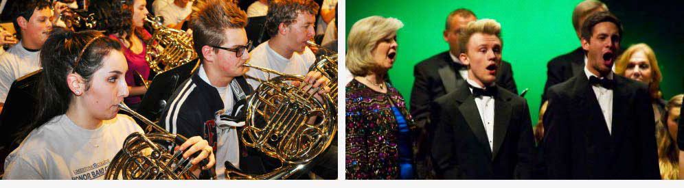 Music students collage