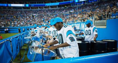 Music Department Loans Instruments To Carolina Panthers