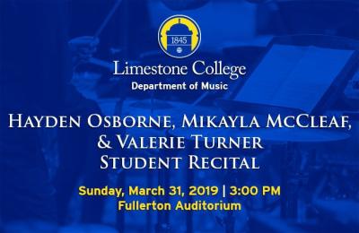 Student Recital Set for March 31 in Fullerton Auditorium