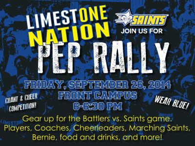 Pep Rally on Sept. 26 - Just one part of the exciting Homecoming activities planned!