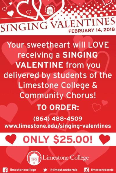 Limestone Chorus To Deliver Singing Valentines On February 14