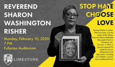 "Stop Hate, Choose Love" Lecture Featuring Sharon Risher On Monday, February 10