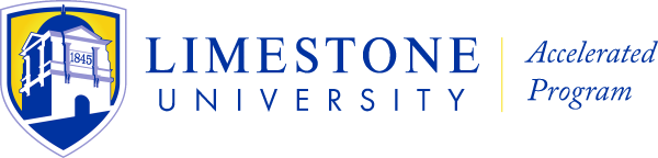 Limestone University accelerated MBA program - logo blue wordmark