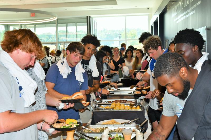 Students in the cafeteria