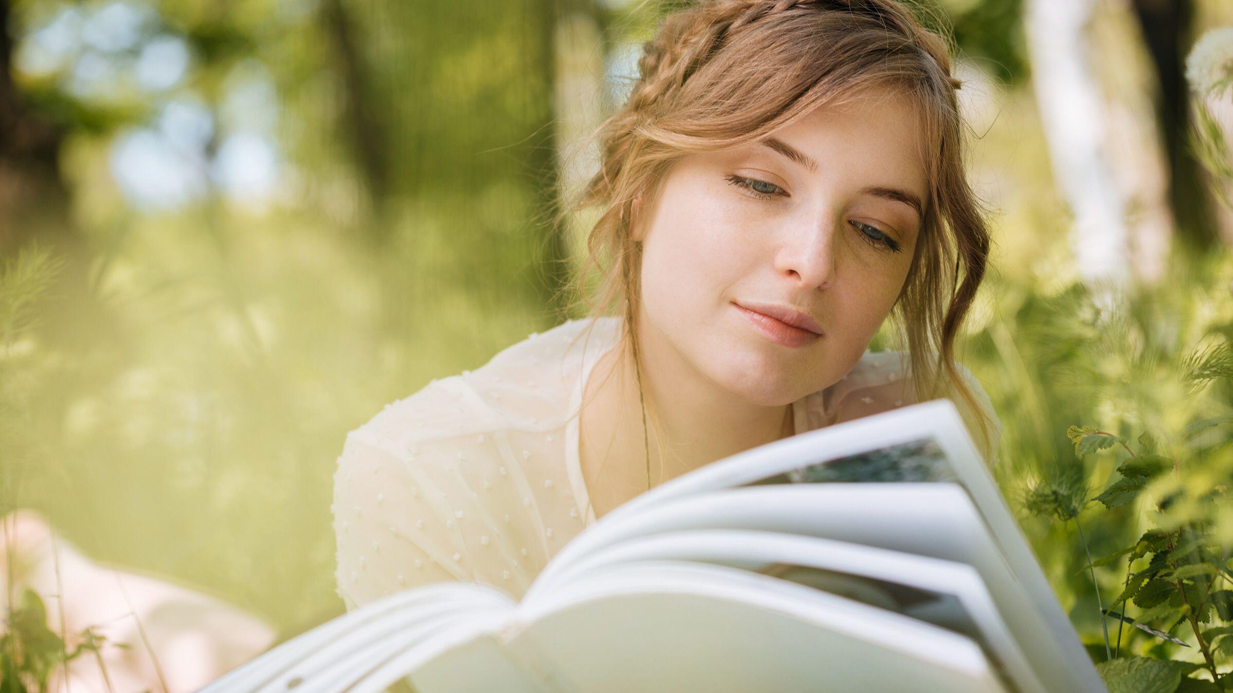 Woman reading a book