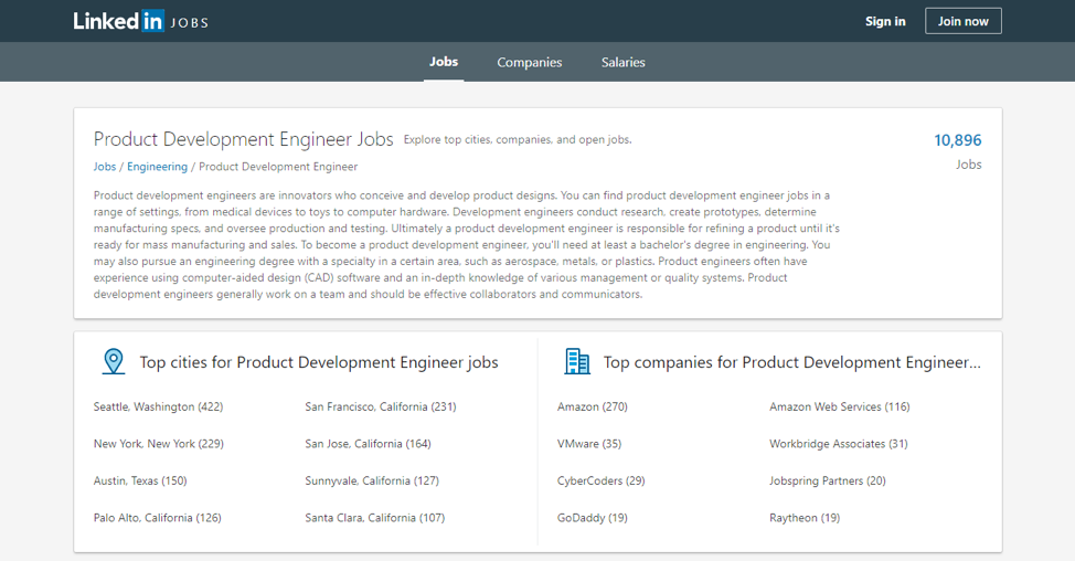 screenshot of a job offer on linkedin