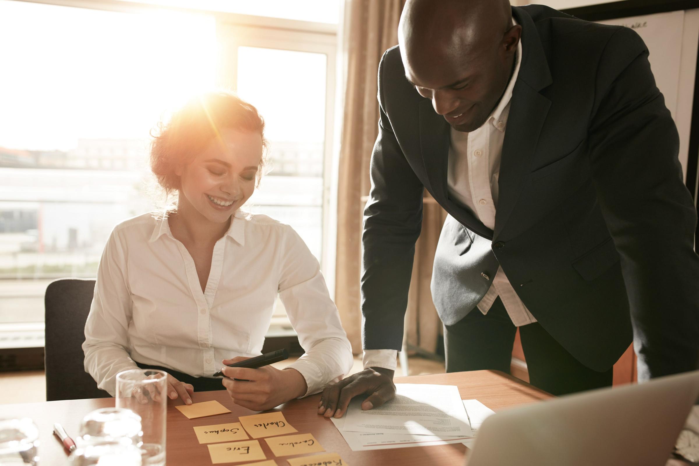 Human Resources Management - Business partners selecting right candidate for their new project