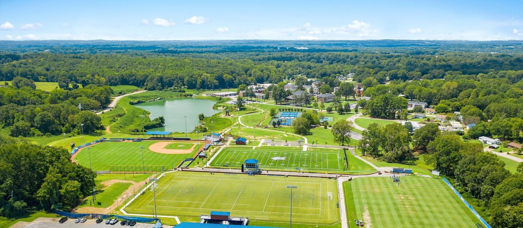 Campus skyline view from Bob Prevatte Athletic Complex