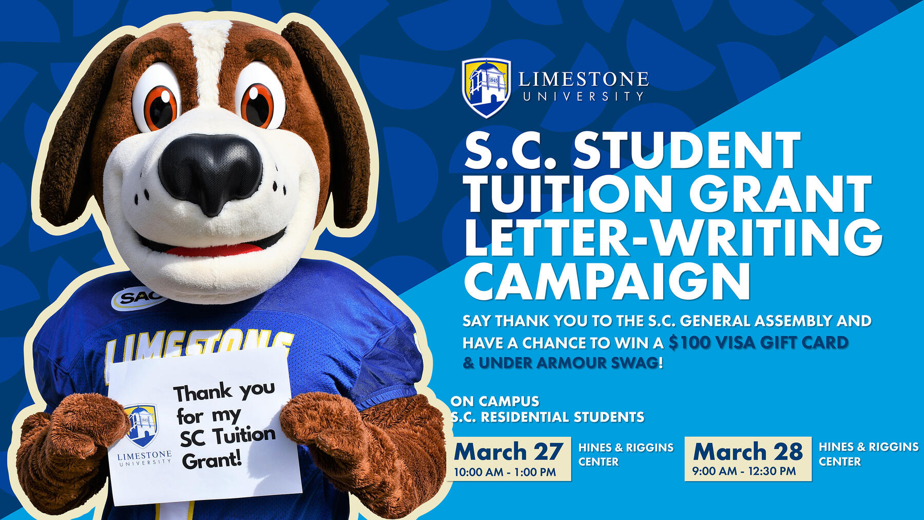 SC Student Tuition Grant Letter-Writing Campaign