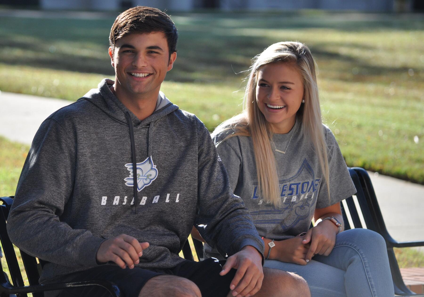 Two students on front campus