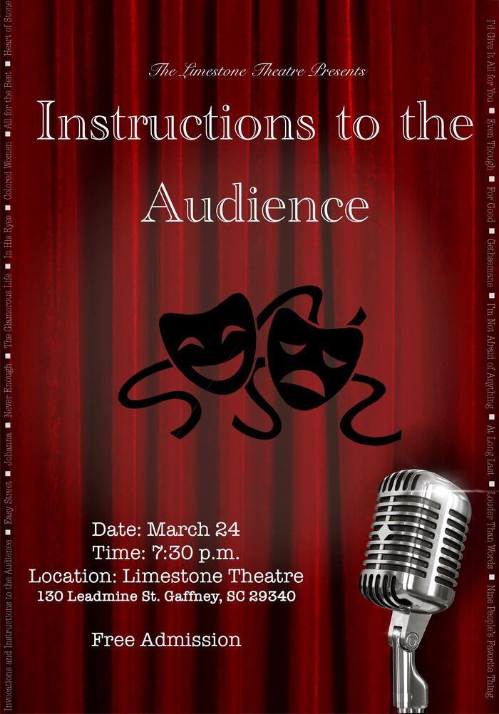 Instructions To The Audience - Poster
