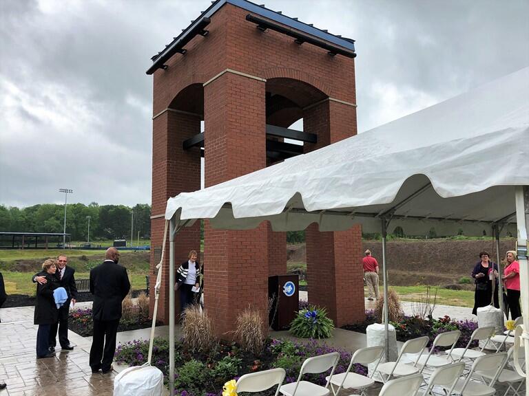 Limestone Community, Cunning Family Dedicate New Victory Bell Tower