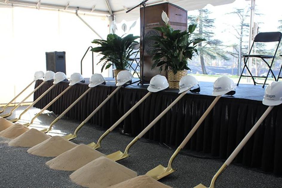 Ceremonial Shovels Turn Dirt As Limestone Breaks Ground On Library & Student Center