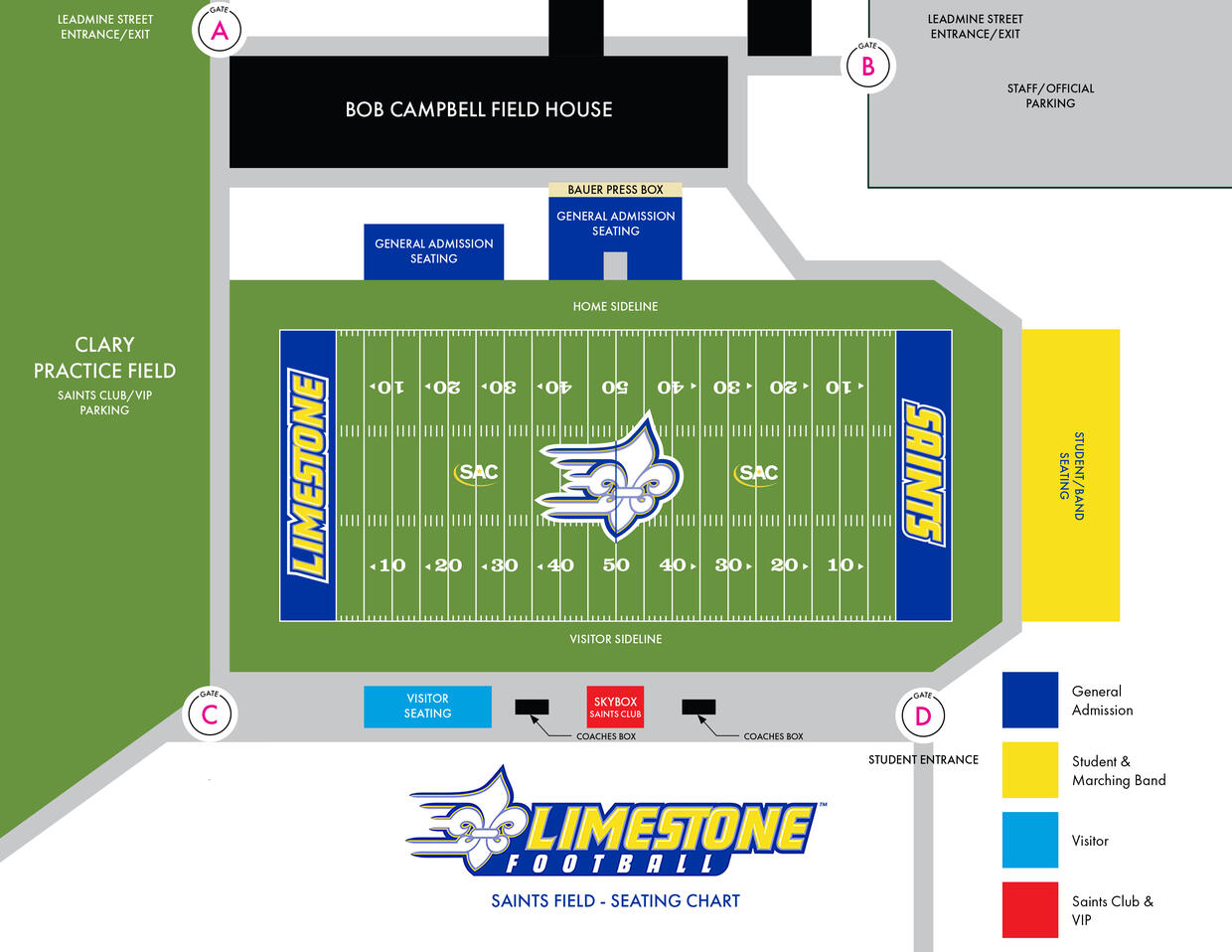 Student Section, General Admission Seating Announced For Limestone's