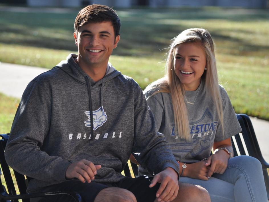 Two students on front campus